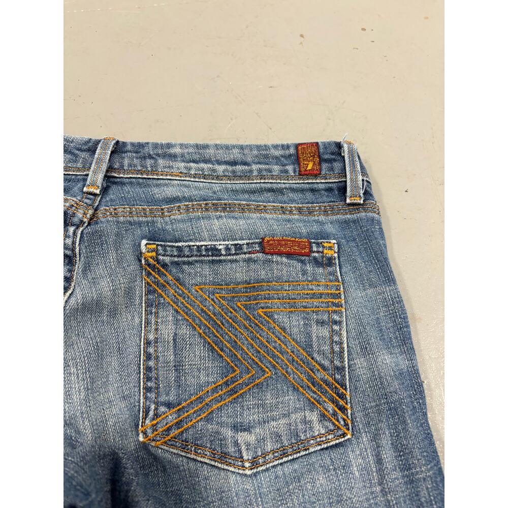 7 For All Mankind Flynt Flare Jeans Womens 28 USA Made Y2K  Bootcut Denim